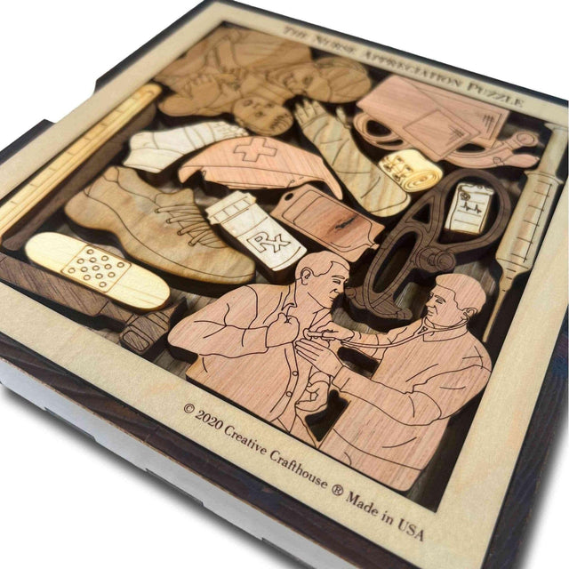 Nurse Puzzle – Personalized Wooden Christmas Gift for Nurses - Creative Crafthouse