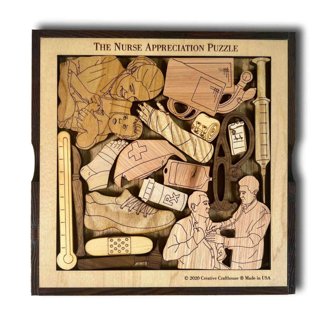 Nurse Puzzle – Personalized Wooden Christmas Gift for Nurses - Creative Crafthouse