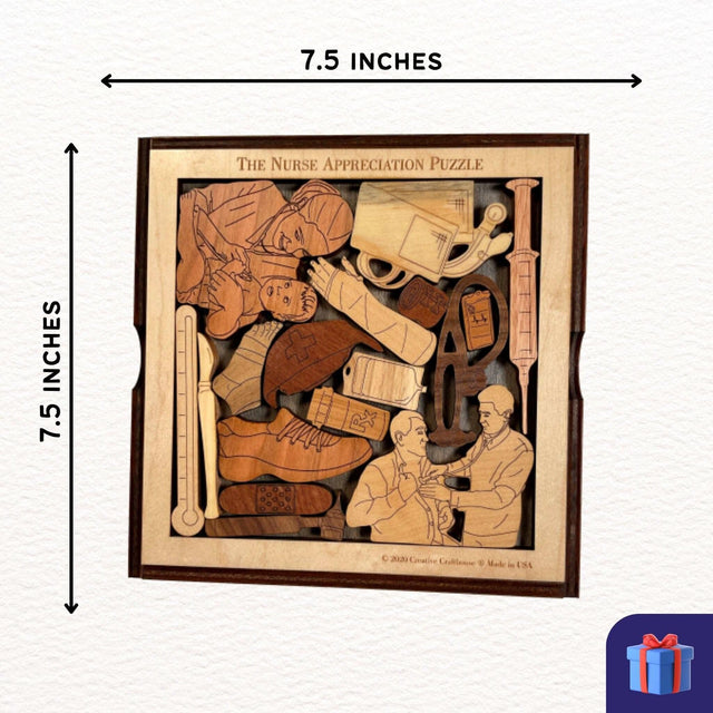 Nurse Puzzle – Personalized Wooden Christmas Gift for Nurses - Creative Crafthouse