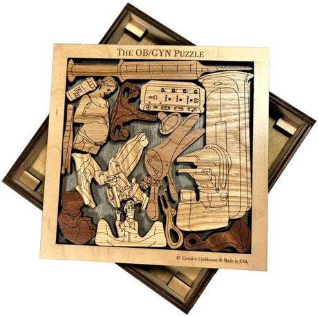 OB/GYN Wooden Packing Puzzle | Medical Brain Teaser - Creative Crafthouse