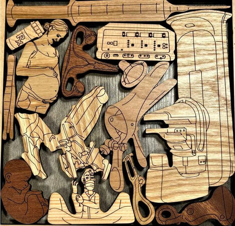 OB/GYN Wooden Packing Puzzle | Medical Brain Teaser - Creative Crafthouse