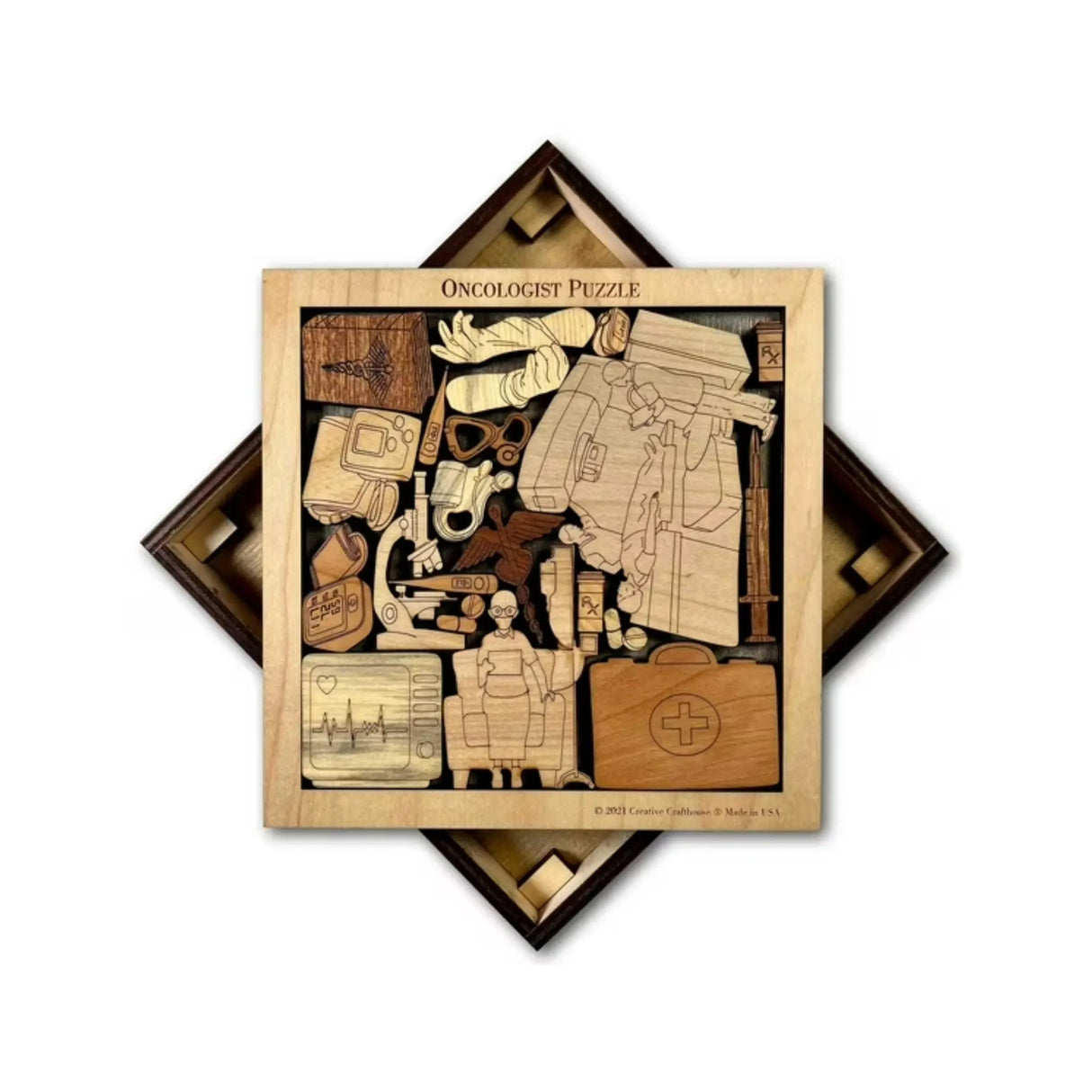 Oncologist Wood Puzzle | Personalizable Gift for Doctor - Creative Crafthouse