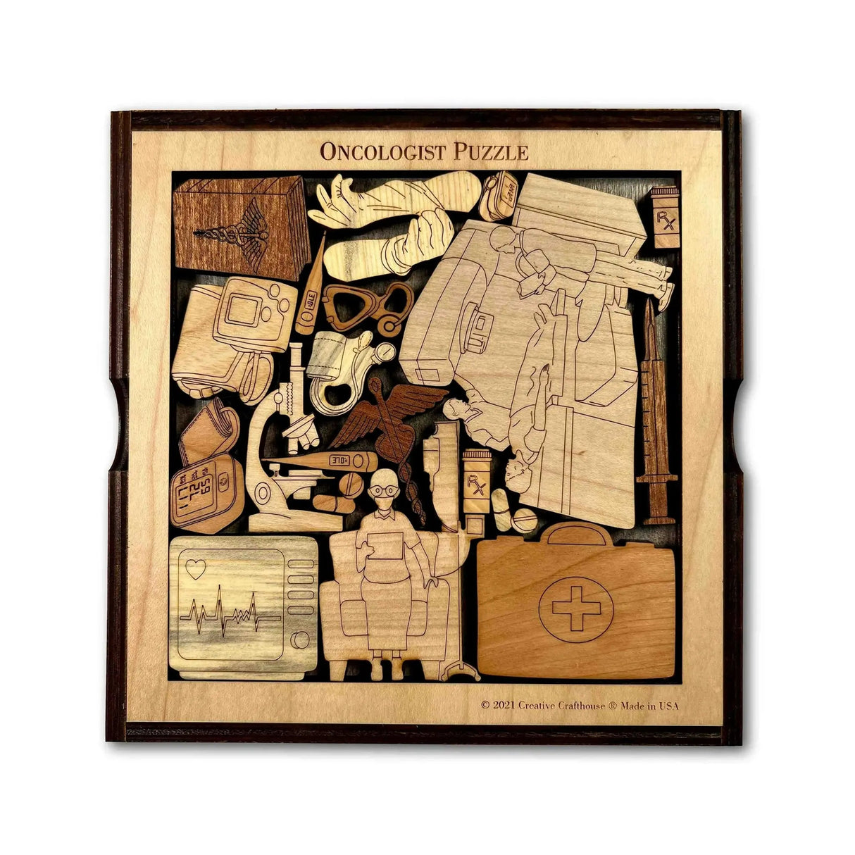 Oncologist Wood Puzzle | Personalizable Gift for Doctor - Creative Crafthouse