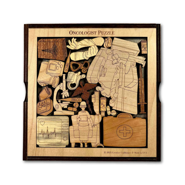 Oncologist Wood Puzzle | Personalizable Gift for Doctor - Creative Crafthouse