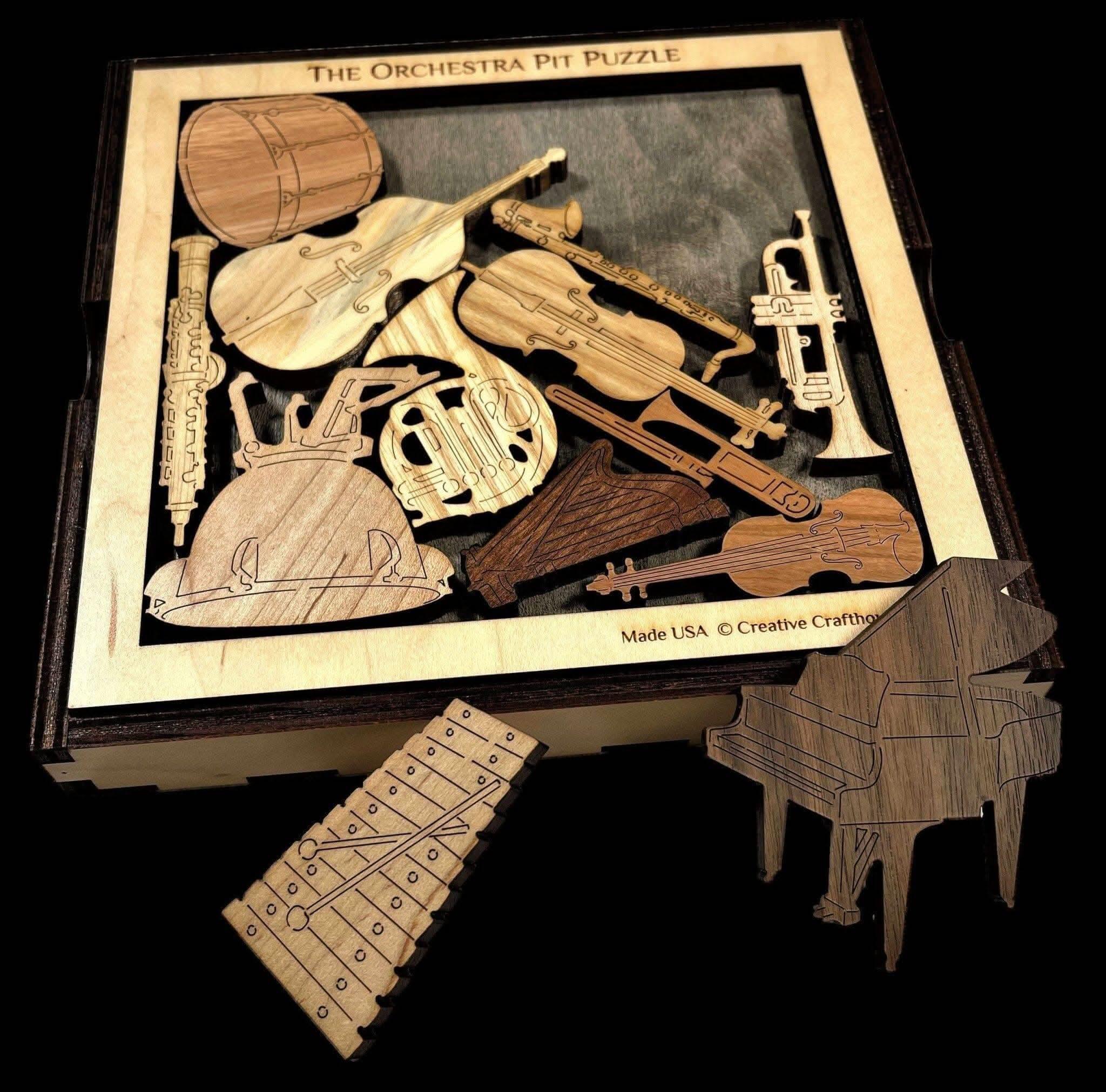 Orchestra Pit Wood Puzzle | Personalizable Gift for Musicians