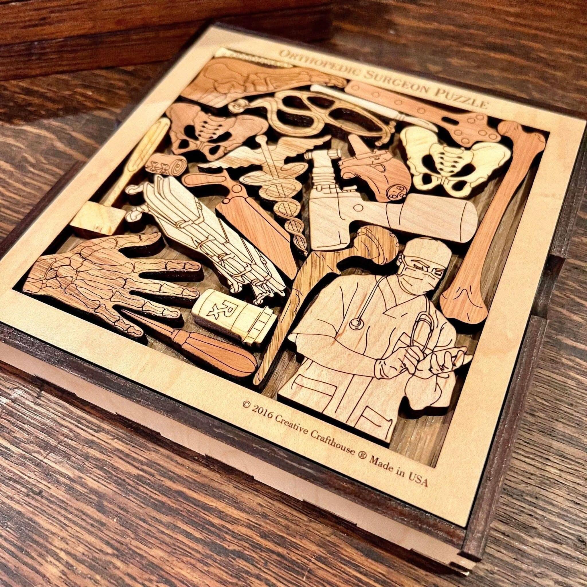 Orthopedic Surgeon Wood Puzzle | Personalizable Thank You Gift