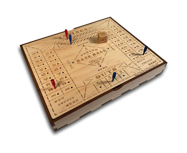 Vintage - Inspired Parlor Baseball Board Game | Handcrafted Wooden Family Game | Classic Interactive Fun for All Ages - Creative Crafthouse