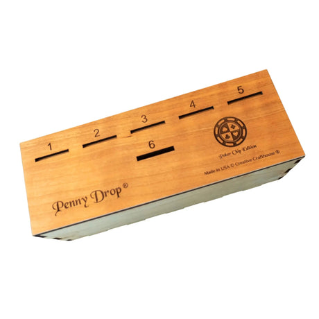 Penny Drop Game | Giant Sized Poker Chip Edition - Fun Family or Bar Game – can be personalized - Creative Crafthouse