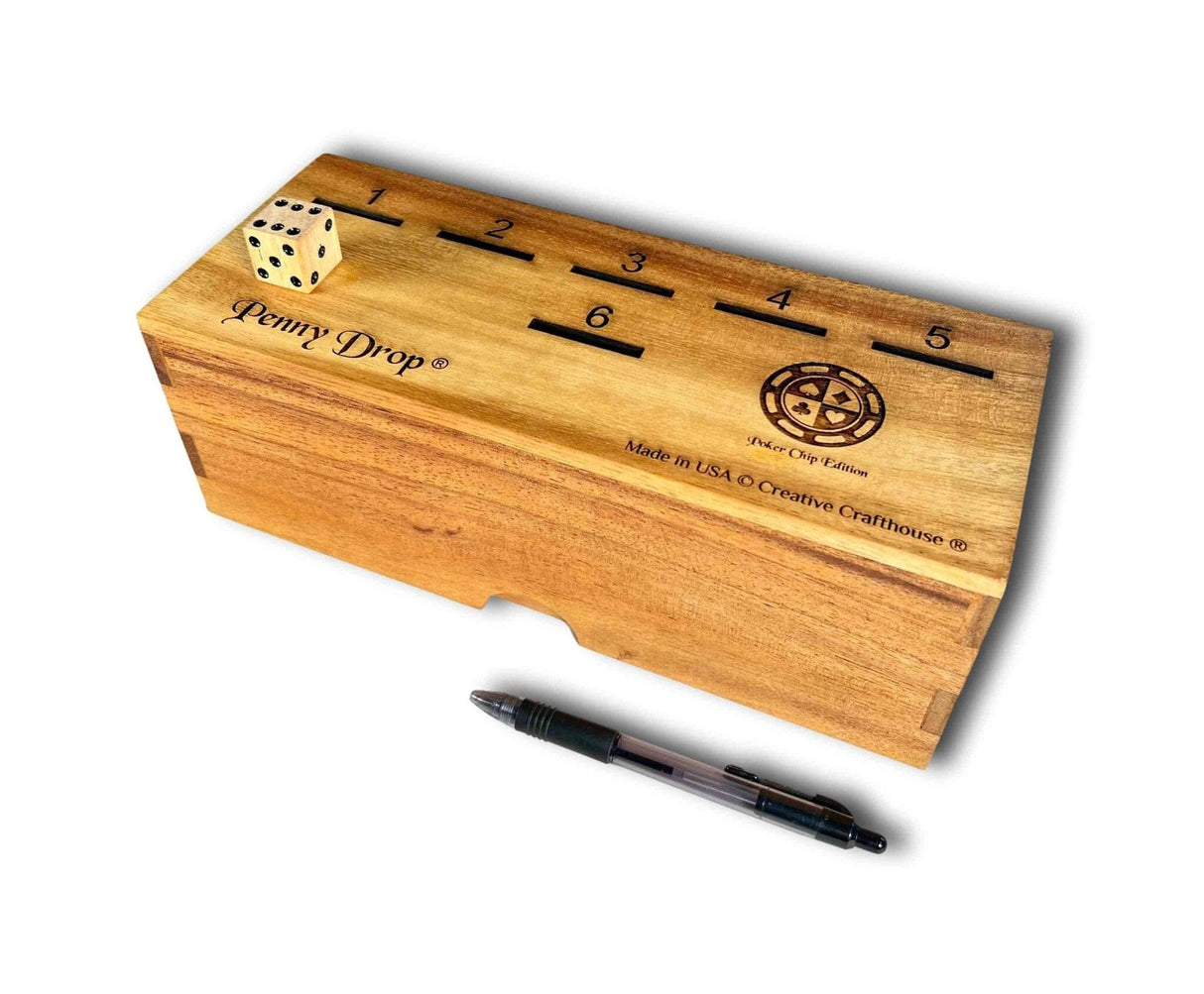 Penny Drop Game – Giant Sized Poker Chip Edition - Fun Family or Bar Game – can be personalized - Creative Crafthouse