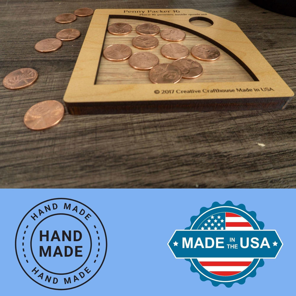 Penny Packer 16 Brain Teaser,: Perfect Stocking Stuffer | White Elephant Gift Under 15 Dollars - Brain Teaser Christmas Gift for Him and Her - Creative Crafthouse