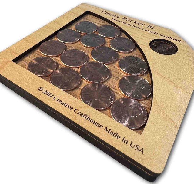 Personalized Penny Packing Puzzle | Perfect Christmas Gift for Brain Teaser Lovers | Unique Holiday Stocking Stuffer - Creative Crafthouse