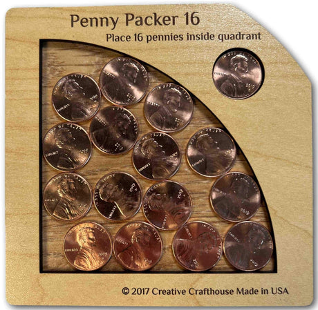 Personalized Penny Packing Puzzle | Perfect Christmas Gift for Brain Teaser Lovers | Unique Holiday Stocking Stuffer - Creative Crafthouse