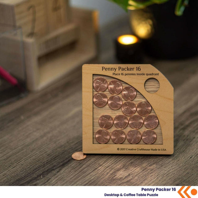 Personalized Penny Packing Puzzle | Perfect Christmas Gift for Brain Teaser Lovers | Unique Holiday Stocking Stuffer - Creative Crafthouse