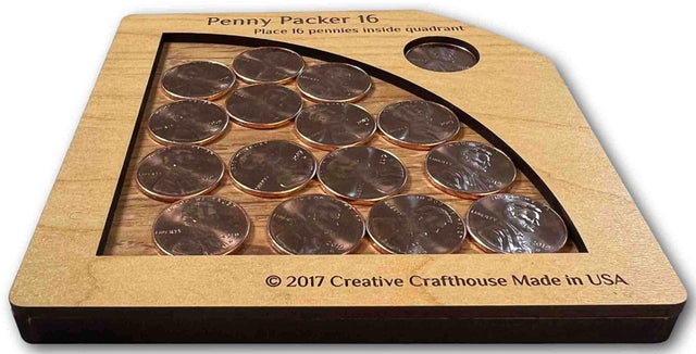 Personalized Penny Packing Puzzle | Perfect Christmas Gift for Brain Teaser Lovers | Unique Holiday Stocking Stuffer - Creative Crafthouse