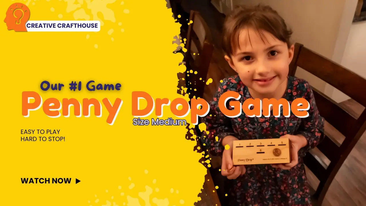 Watch and learn about the Penny Drop Game from Creative Crafthouse.