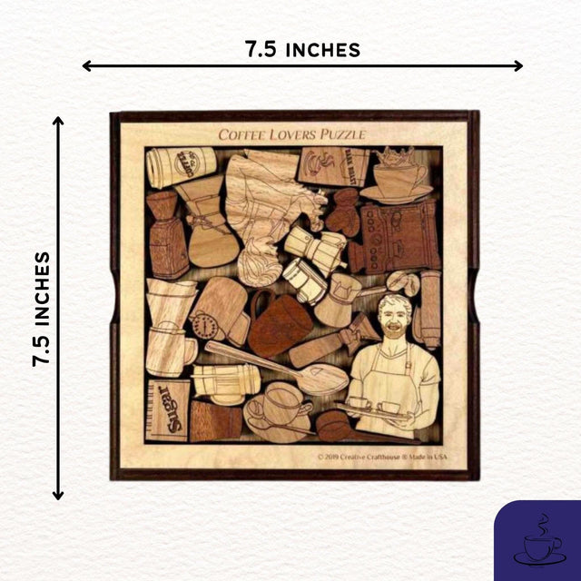 Coffee Lovers Puzzle | Personalizable Gift and Decor for Java Drinkers - Creative Crafthouse