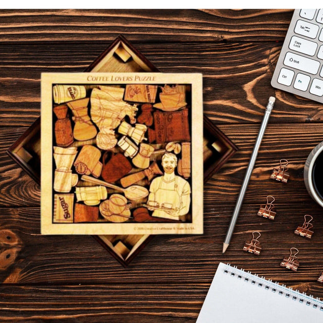 Coffee Lovers Puzzle | Personalizable Gift and Decor for Java Drinkers - Creative Crafthouse