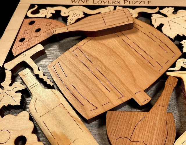 Personalizable Christmas Gift for Wine Moms | The Wine Lovers Wood Puzzle | Add a Custom Laser Engraved name or Message | Gifts for Her - Creative Crafthouse