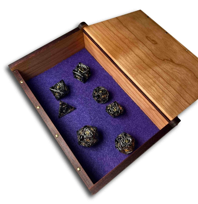 Personalizable DnD Gift - Personalized Wooden Dice Box for TTRPG gaming - 7" x 4.5" x 1.5" - Dungeons and Dragons Accessory - Creative Crafthouse