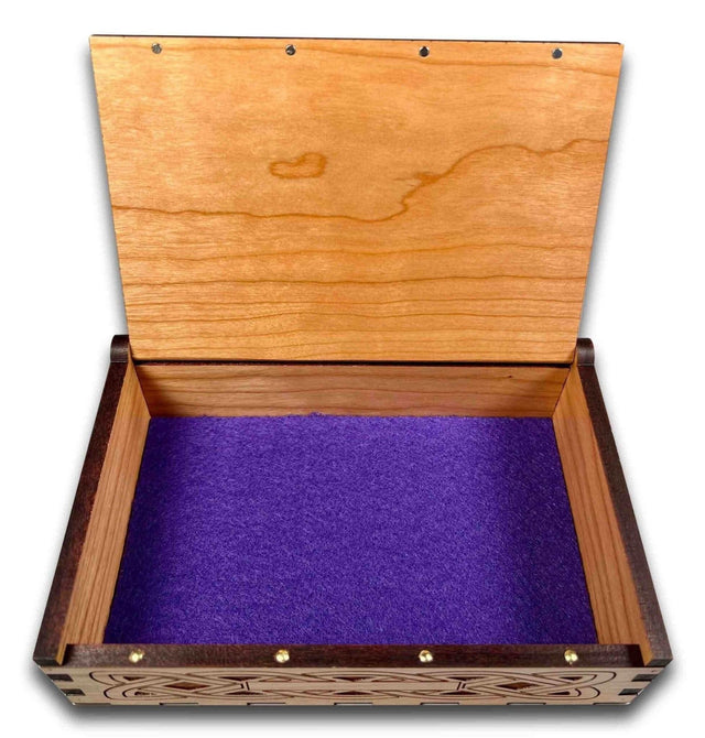 Personalizable DnD Gift - Personalized Wooden Dice Box for TTRPG gaming - 7" x 4.5" x 1.5" - Dungeons and Dragons Accessory - Creative Crafthouse