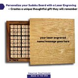 Personalizable Sudoku Board - Sudoku Challenge Game - Create Your own Sudoku Puzzle with customizable layout - Creative Crafthouse