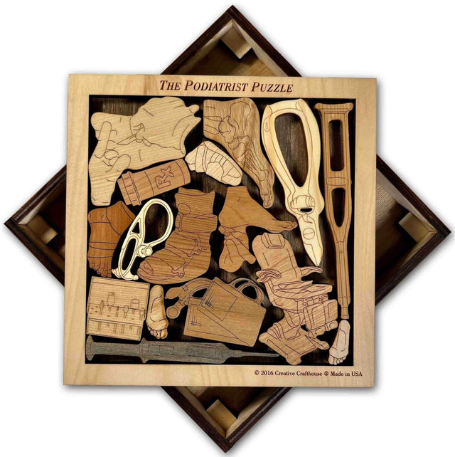 Personalizable Thank You Gift for Your Podiatrist - The Physician Puzzle - Add Laser Engraving - Customizable Name & Message - Creative Crafthouse