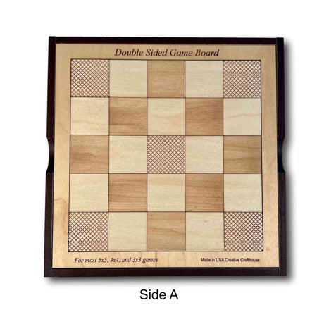 Personalized Christmas Gift for Board Game Players - Universal Game Board for 3x3, 4x4, 5x5 Games - Playing Tokens Included - Creative Crafthouse