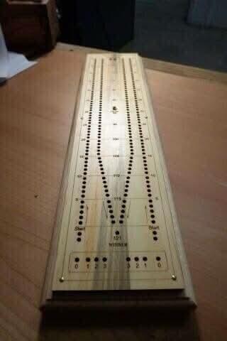 Personalized Cribbage Board - Tournament Long Board Premium – Choice of Cherry, Maple or Beetle Kill Wood - Add Name and/or Message - Creative Crafthouse