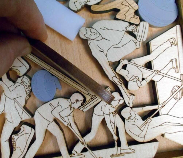 Personalized Curler Gift - Curling Fanatic Wood Puzzle - Curling Mom Gift - Customize With a Laser Engraved Name, Message, Club Name - Creative Crafthouse