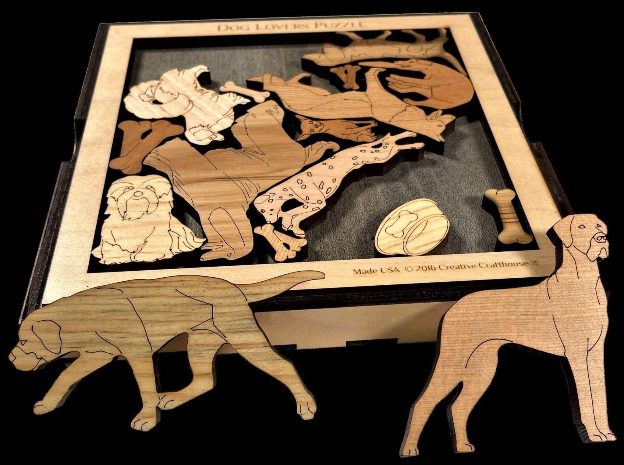 Dog Lovers Wooden Puzzle | Personalizable Gift – Creative Crafthouse
