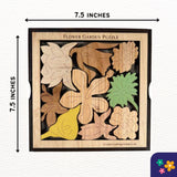 Personalized Gift for Flower Lovers - The Florist's Challenge Wood Puzzle | Add a Laser Engraved Name | One of a Kind Gift - Creative Crafthouse