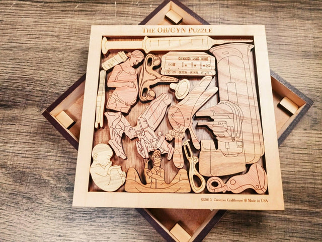 Personalized Gift for OB/GYN Puzzle - Custom Engraving Medical Puzzle Gift for Doctors, Med Students, & Office Decor - Creative Crafthouse