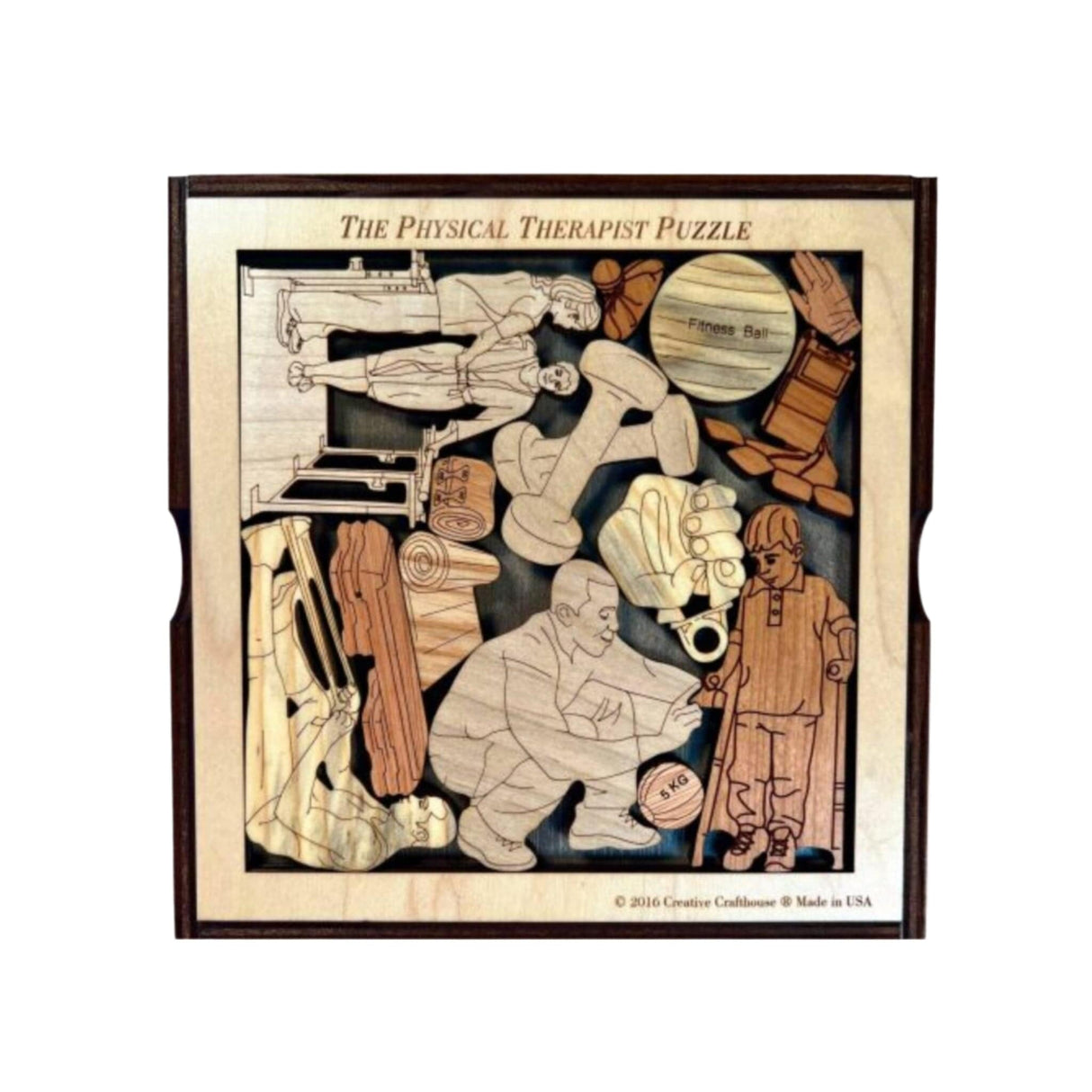 Personalized Gift for Physical Therapist - Physical Therapist Wood Puzzle Brain Teaser - One of a Kind Graduation Gift | Unique Office Decor - Creative Crafthouse