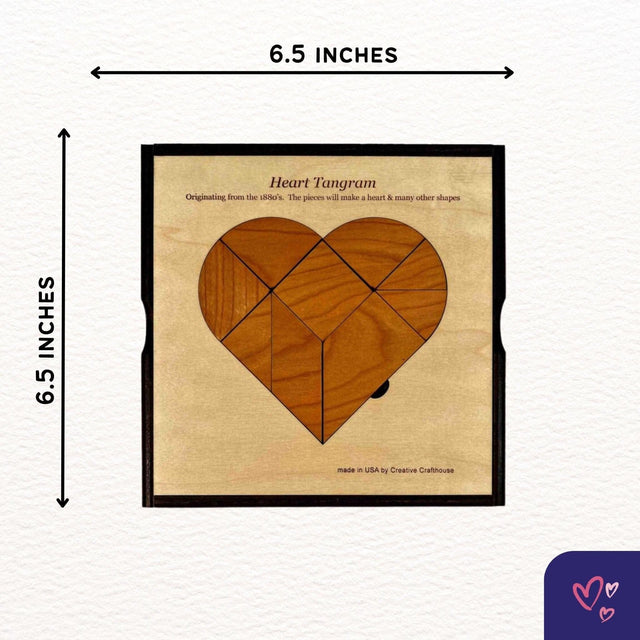 Personalized Heart Tangram Puzzle – Custom Mother's Day Gift - Creative Crafthouse