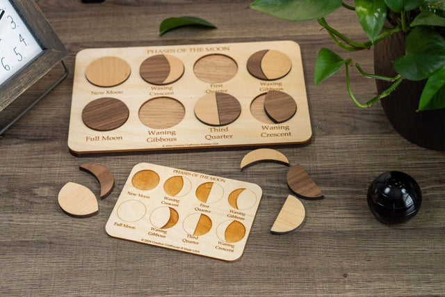 Personalized Moon Phases Puzzle – Educational Montessori Toy - Creative Crafthouse