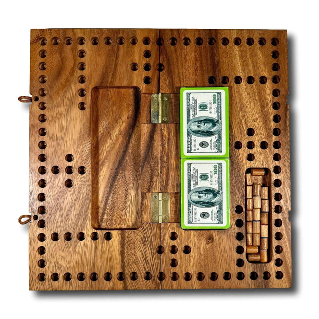 Personalized Pegs and Jokers Wooden Game - Classic Family Game Night, Perfect Holiday Gift, Custom Engraved Board - Creative Crafthouse