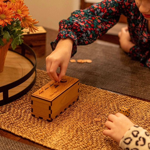 Personalized Penny Drop Game – Customize With a Laser Engraved Name - Premium Cherry Top Version – Fun Family or Bar Game - Creative Crafthouse