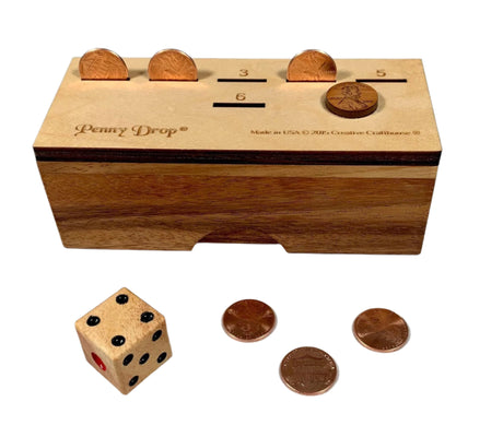The penny drop game medium size edition from creative crafthouse on a white background