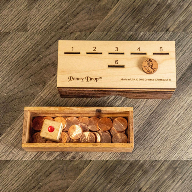 Personalized Penny Drop Game - Customize Your Gift With a Laser Engraved Name and Message - Fun Family Game for All Ages - Penny Drop Medium - Creative Crafthouse