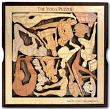 Personalized Yoga Gift - The Yoga Puzzle - Add a Laser Engraved Name - 13 Piece Wooden Brain easer - Unique Gifts for Yoga Lovers - Creative Crafthouse