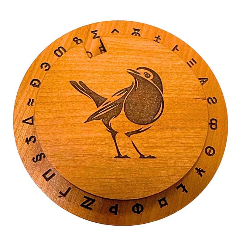 Custom made cipher wheel used for promotional marketing made by creative crafthouse.