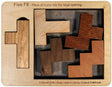 Puzzle for Adults - Puzzle Experts Only - The Five Fit Puzzle - Extremely Hard Five Piece Wood Puzzle - Creative Crafthouse