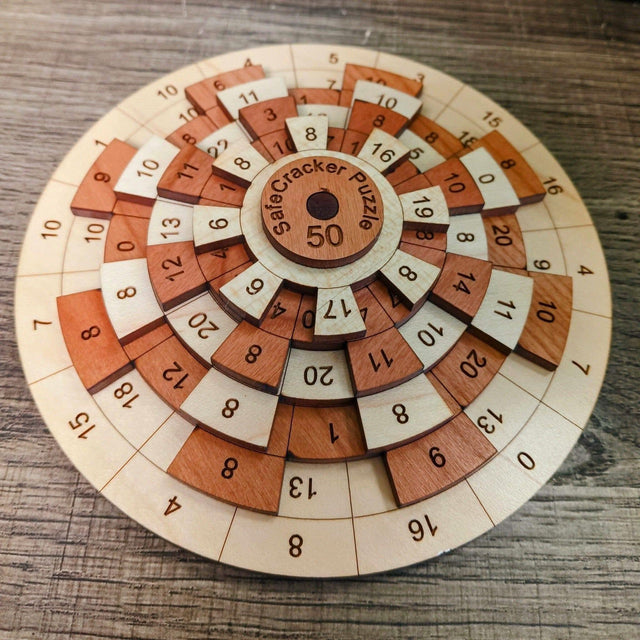 Safecracker 50 Wooden Math Brain Teaser | Difficult Puzzle for Adults - Creative Crafthouse