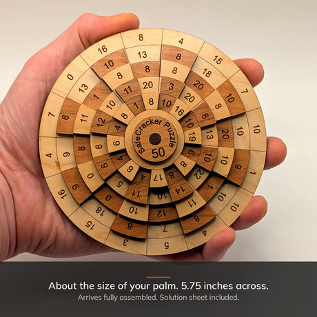 Safecracker 50 Wooden Math Brain Teaser | Handmade in Florida by Dave Janelle - Creative Crafthouse