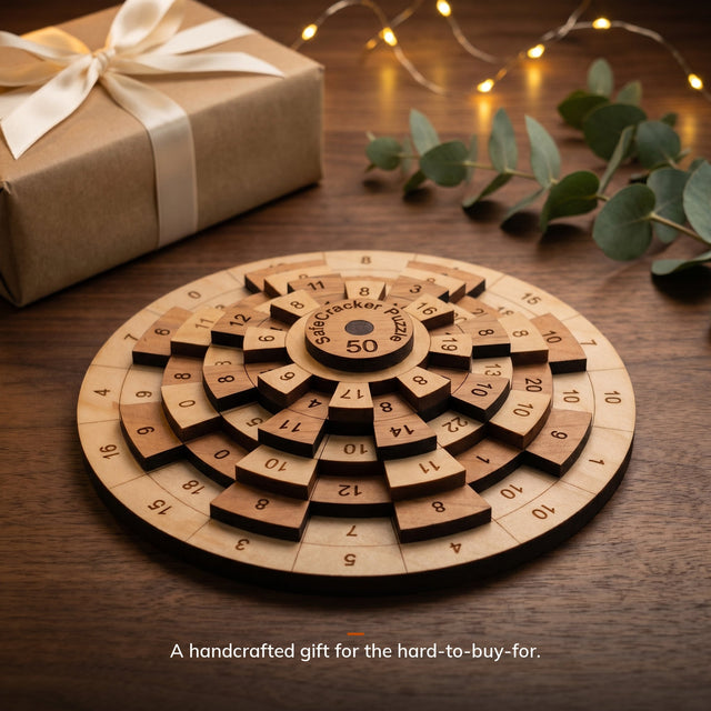 Safecracker 50 Wooden Math Brain Teaser | Handmade in Florida by Dave Janelle - Creative Crafthouse