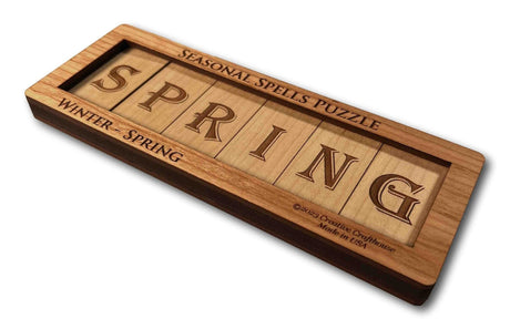 Seasonal Spells - Wooden Sliding/Logic Brain Teaser Puzzle - Creative Crafthouse