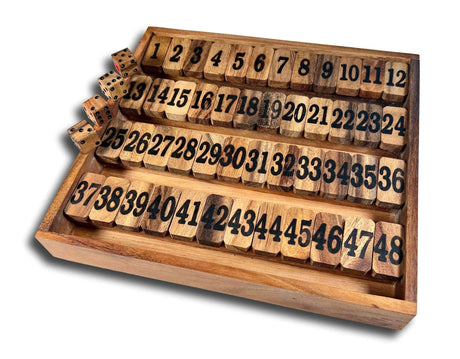 Shut the Box 1 - 48 Dice Game Wooden Game - Creative Crafthouse