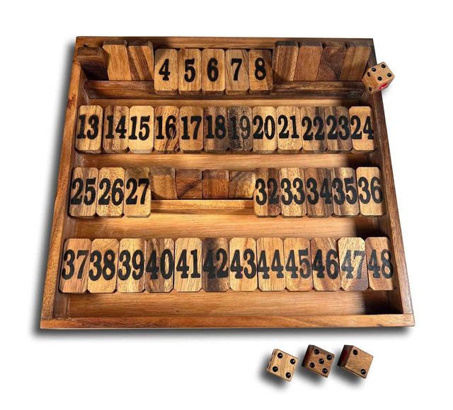 Shut the Box 1 - 48 Dice Game Wooden Game - Creative Crafthouse