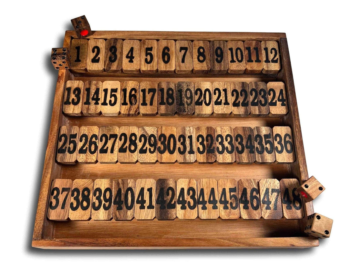 Shut the Box 1 - 48 Dice Game Wooden Game - Creative Crafthouse