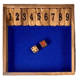 Shut The Box 9x9 Large | Classic Family Dice Game for All Ages - Creative Crafthouse